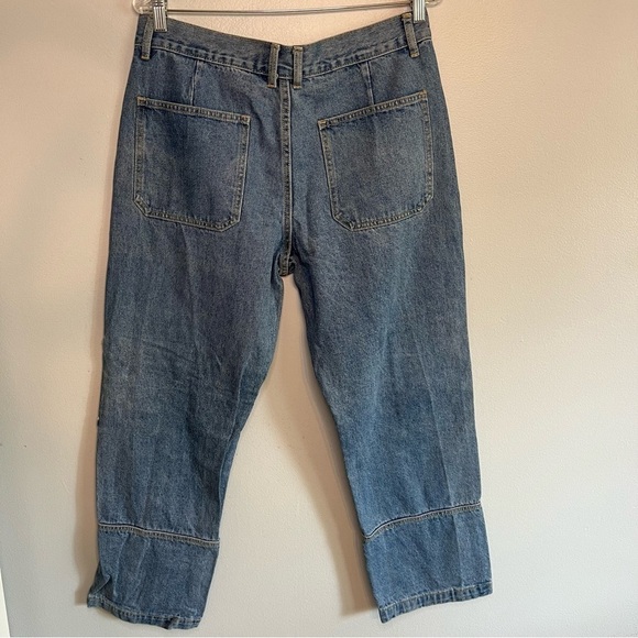 Lioness Women's High Rise Cargo Pockets Jeans Sz XXL Pockets Med Wash W 32 Y2K - Picture 8 of 11